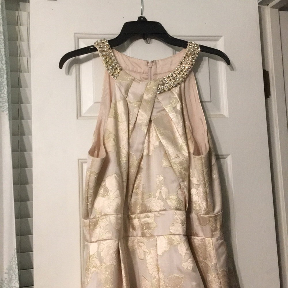 Champagne and Gold Prom Dress